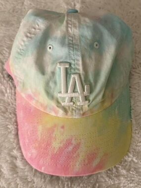 Los Angeles Dodgers 47 Hat Cap Strap Back Tie Dye Pastel MLB Baseball